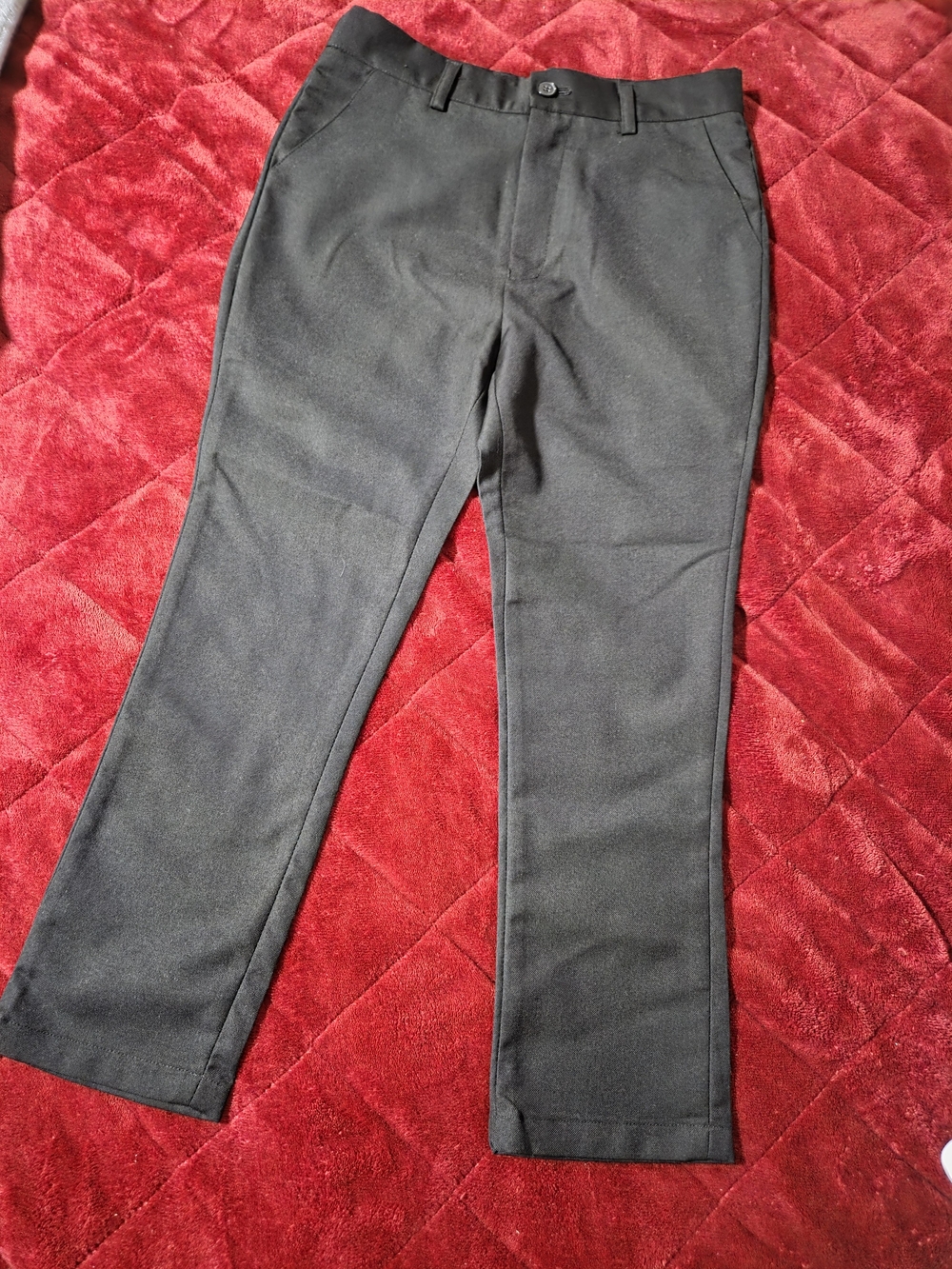 Boy's Black Dress Pants - Classic Straight Fit - Adjustable Waist
